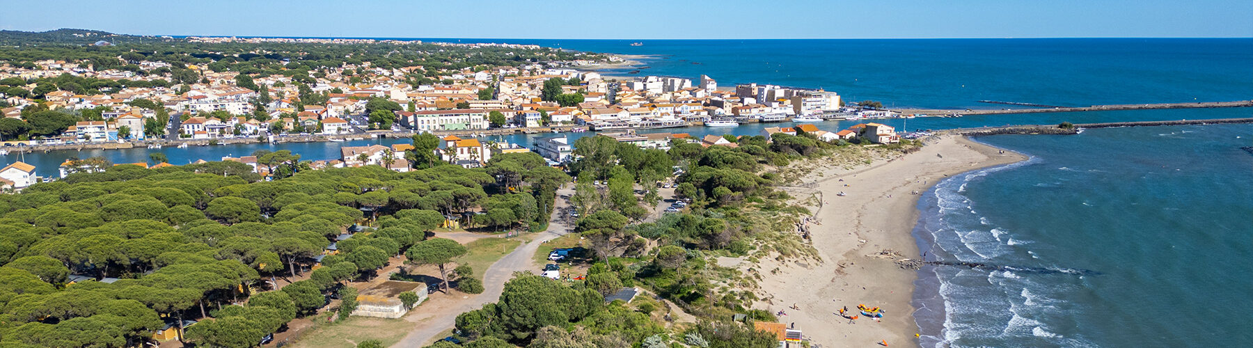 Vue aérienne du Grau d'Agde